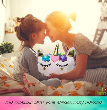 DIY No Sew Unicorn Pillow Kit Plush Toy Arts and Crafts for Girls Age 4-12 - style: UNICORN PILLOW (square)