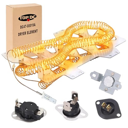 TOPDC DC47-00019A Dryer Heating Element Kit for Samsung, 5 Piece - size: DC47-00019A