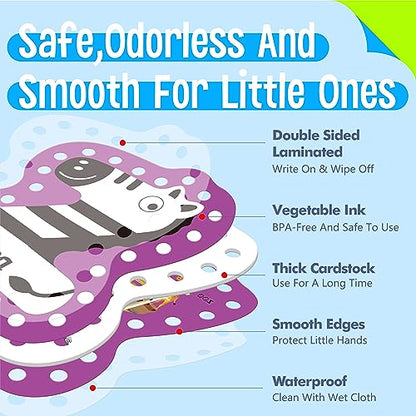 SpriteGru 26PCS Kids Lacing Cards, 26 Double Sided Uppercase Sewing Cards with 26 Colorful Laces, Imagination Development Lacing Toys Games for Children Educational and Learning Activity - color: Uppercase Letters