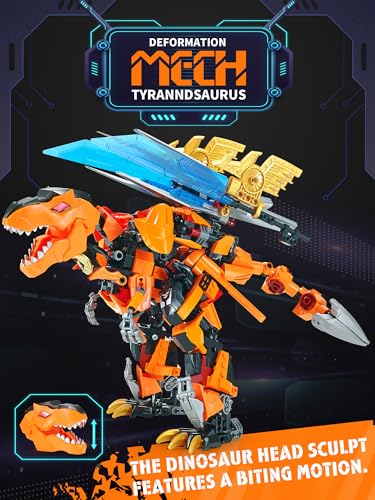 TIALLOW T-Rex Mech Set Dinosaur Transform Robot Figure Model Building Toy - style: T-Rex