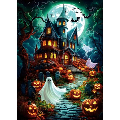 Blueforest Halloween Haunted House 1000 Piece Jigsaw Puzzle for Adults - color: Halloween Haunted House
