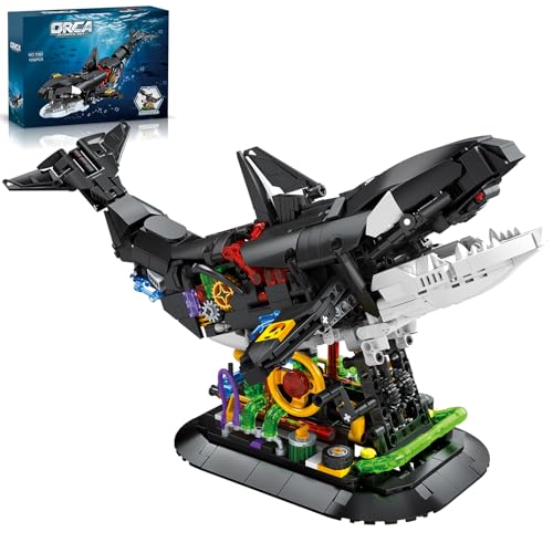 Mechanical Orca Building Set Steampunk Model Kit - color: Orca