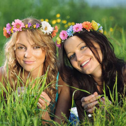 WUBOMJIO Make Your Own Flower Crown Crafting Kit(Daisy Theme) 12 PCS - color: Daisy