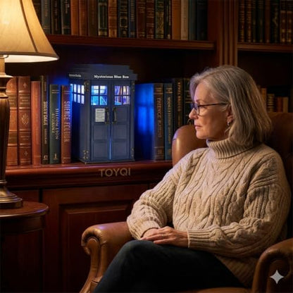 TOYQI Book Nook Kit, DIY Miniature Dollhouse Kit for Adults and Teens - color: Mysterious Blue Box