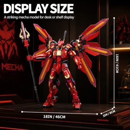 Red Mech Robot Building Block Set for Mecha Fans 511 Pcs - style: Red Robot