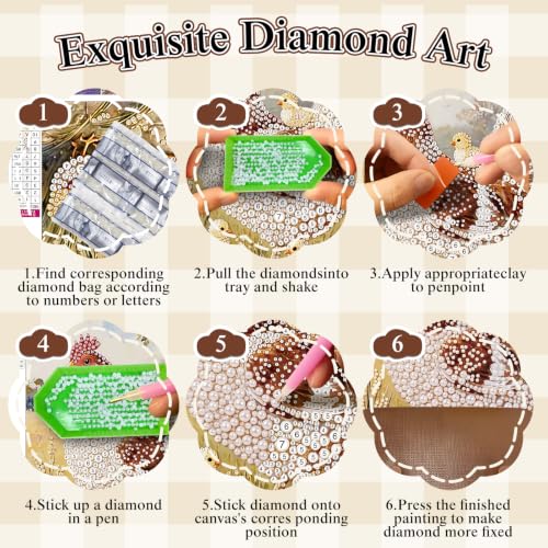Pearl Diamond Painting Kits for Adults, Diamond Art for Mushroom 12x16In - color: PL13-1