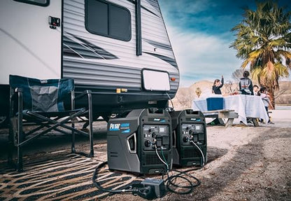 Pulsar Products GX400BN, 4000W Portable Ultra-Quiet Dual Fuel & Parallel Capability, RV-Ready, Handle & Wheels, with CO - style: 4000 Watts + Dual Fuel + Wheel Kit + RV Ready + CO Shutdown