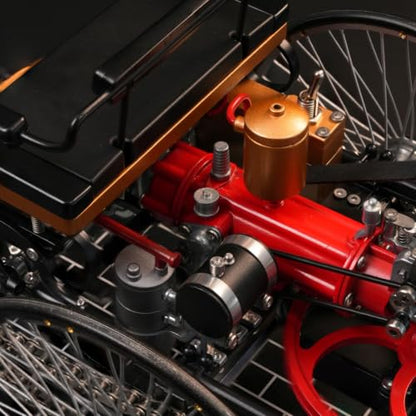 Vintage First Generation Three-Wheel Automobile Model, DIY Assembly Kit