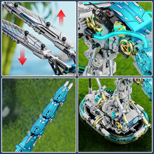 Mechanical Dragonfly Building Blocks for Adults - color: Blue