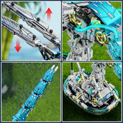 Mechanical Dragonfly Building Blocks for Adults - color: Blue
