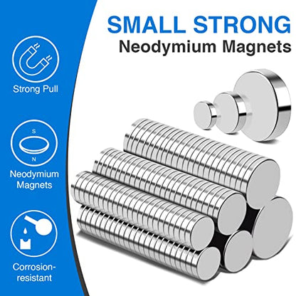 TRYMAG Small Strong Magnets, 6 Sizes Rare Earth Magnet, 255Pcs - color: Silver, size: mix-255Pcs