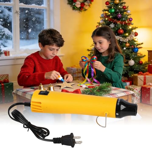 Heat Gun 300W, Handed Hot Air Gun for Crafting and DIY (Yellow) - color: Yellow