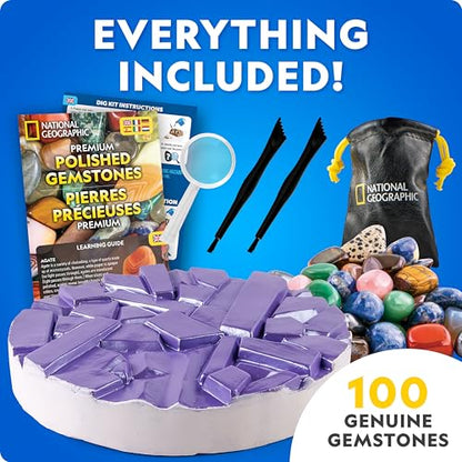 National Geographic Gigantic Gemstone Dig Kit with 100 Real Gems - style: 100 Stunning Gems