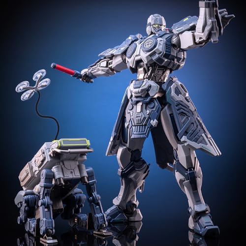 Pipigirl Moshow Assembly Free Mech Action Figure, Chang an Guard Mecha Traffic Police, Alloy Joints, 6.3 inch Collectible Mecha Kits - color: Jing02