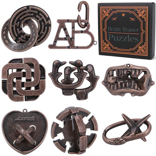 Mytothfy Brain Teaser Puzzles for Adults Teens Kids, 3D Puzzle Game Toys - color: Style C