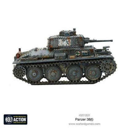 Wargames Delivered - Warlord Games Bolt Action: Tank War - Panzer 38(t), World War 2 Miniatures, 28mm Army Tank Model for Miniature Wargaming - color: Panzer 38(T)