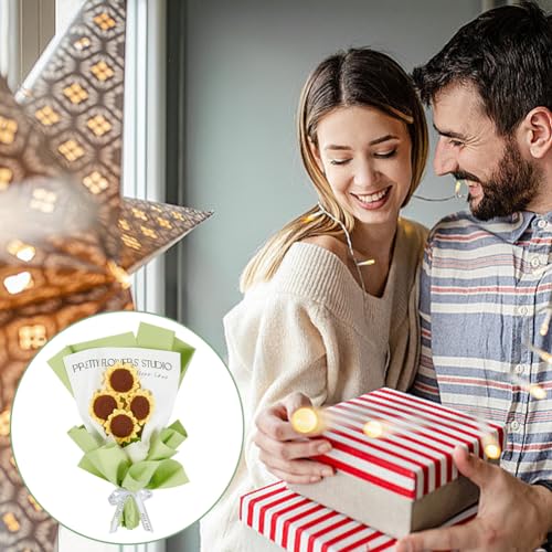 INFUNLY 10 pcs Sunflower Crochet Kits for Beginners Complete Flower Crochet Kits for Adults Starters with Instruction and Video Tutorials Crochet Kit Gift for Mother's Day Wedding Birthday - style: Sunflowers