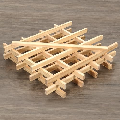 Wood Strips Slats for Crafts, Wood Trim Planks for Wall 3/8"x 3/4" x 15", 20 PCS Flat Wooden Dowels Wooden Sticks for Crafts, Unfinished Pine Lumber Pieces for Crafting, Woodworking Models Making - size: 3/8x3/4x15 in-20 PCS