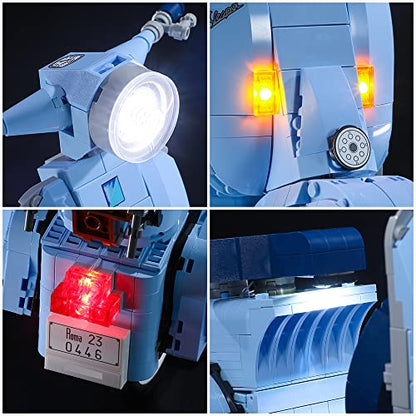 GEAMENT LED Light Kit Compatible with LEGO Vespa 125 - Lighting Set for Creator 10298 Building Model (Model Set Not Included)