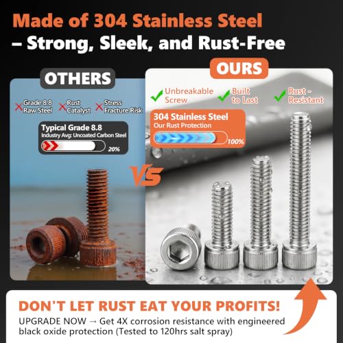 344Pcs RC Screws Kit M1.4 Stainless Steel Hex Fasteners Assortment - color: 344pcs Silver