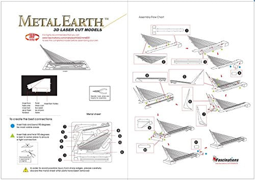 Metal Earth Fascinations Sundial Bridge 3D Metal Model Kit