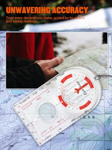 Eyeskey Advanced Orienteering Compass for Hiking & Navigation - color: EK40-6