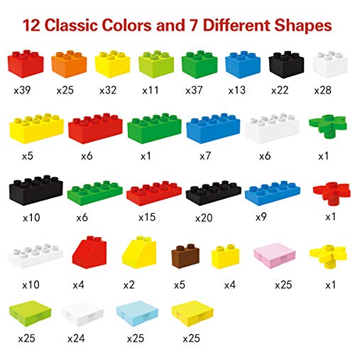 Build On Wall or Table - Customize Building Block Wall, 8 Pack (10" x 20") Self Adhesive Building Base Plate, 440 Pcs Compatible with All Major Brand Brick - Fastest Easiest DIY Fun Wall and Desk - style: 440 Pcs Building Blocks and 8 Pcs Baseplate