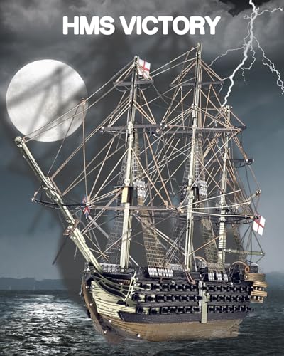 Piececool 3D Metal Puzzles for Adults, HMS Victory Battleship Model Kits Crafts for Adults to Build DIY Models Puzzles, Ideal Creative Great Gift for Family Time Home Decor- 389Pcs - style: HMS Victory
