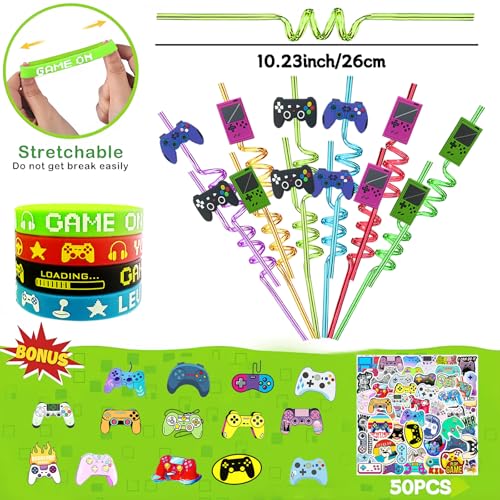 110PCS Video Game Party Favors, Gamer Goodie Bag Stuffers and Supplies - style: Video Game