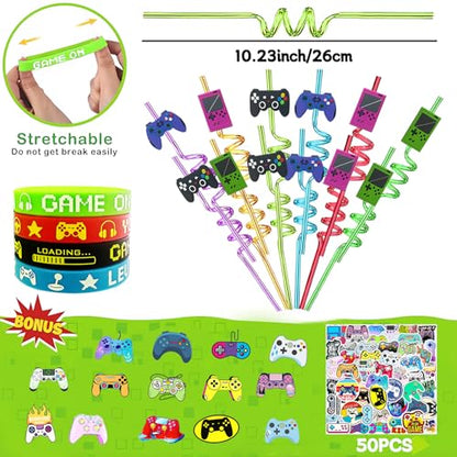 110PCS Video Game Party Favors, Gamer Goodie Bag Stuffers and Supplies - style: Video Game
