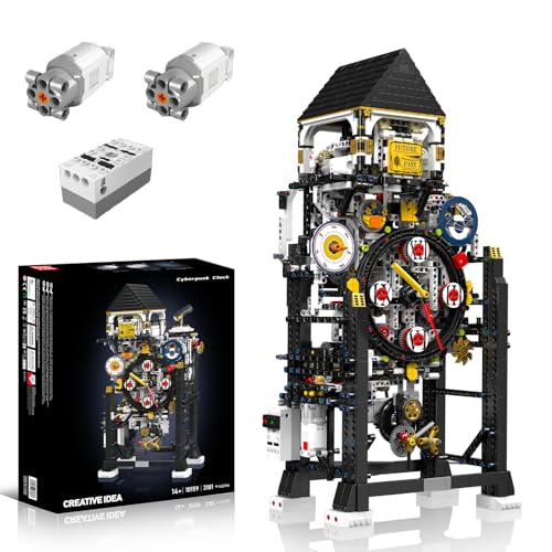 Kindazon Large Clock Building Set (3181+ PCS), Trendy Clock Building Blocks Set - Traditional Mechanical Construction, Desktop Decorative Ornament, Gift for Mechanical Lovers