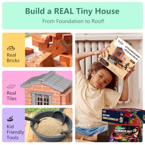 Mini Brick House Building Kit for Kids Age 8+