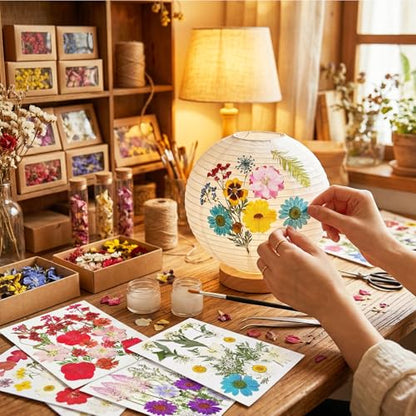 Dried Flowers for Resin, 106pcs Natural Flowers and Leaves Compressed - size: 103 pcs Natural Dried Flowers and Leaves