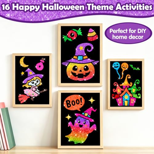 FUNNYB&G Foil Art Craft Kit for Kids, Halloween Crafts Gift Toy for Kids - style: Happy Halloween