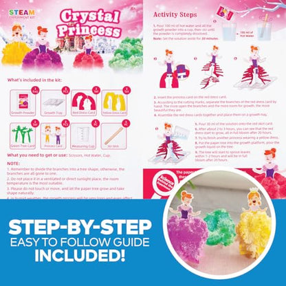 Fun Express 11 3/4" x 10 1/4" STEAM Crystal Princess Crystal Growing Kit