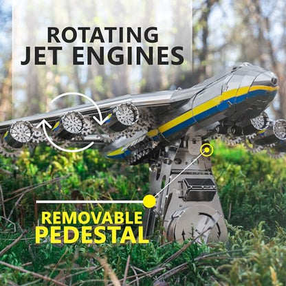 METAL-TIME ANTONOV Mriya AN-225 Official DIY Mechanical Model Kit - Cargo Aircraft 3D DIY Kit - Airplane Working Model - Ukrainian Dream