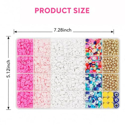 DIY Bead Bracelet Making Kit – Colorful Clay Beads Set with Gold Beads,Polymer Heishi Beads Charms – Jewelry Making Supplies for Crafting, Handmade Accessories & DIY Projects - color: style 06