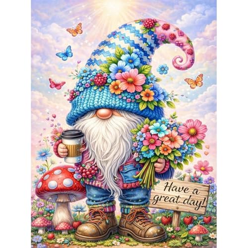 ajepon Gnome Diamond Art Kits for Adults 12X16 inch - color: G9719