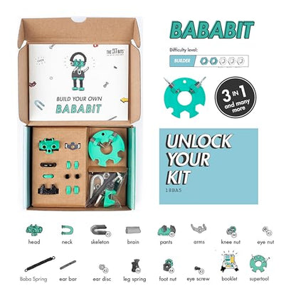 The Off Bits BabaBit Build Your Own Robot Toy Construction Set, Educational Easter Gift STEM Activities Learning Kit, Creative Build and Play Model Kit Steam Toys for 6 7 8 9 10+ Year Old Boys & Girls - style: BabaBit