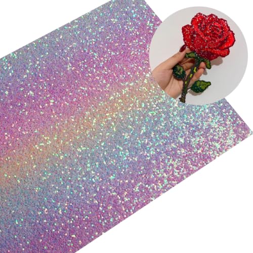 Fuse Bead Iron Paper Ironing Cloth Thick Texture Edge Binding Heat-Resistant Reusable Rainbow Gradient Fabric for Fuse Bead Towel Iron-On Transfer Craft Accessories Tool(Size:7.9"X6"A5) - size: Medium