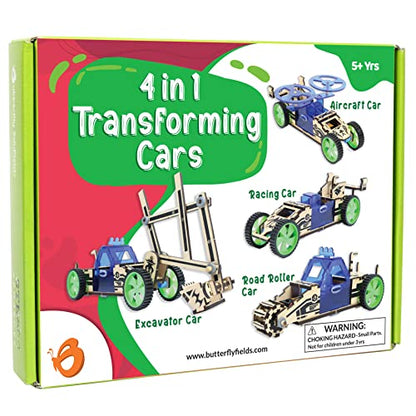 ButterflyEdufields 4in1 Cars Educational STEM Kits for Kids Ages 6-8-10-12 - style: Science Kit