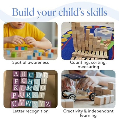 DIY Wooden Cubes 1/4-inch, Pack of 100 Small Blank Wooden Blocks, Unfinished Wood Blocks for Crafts, STEM, Dice, and Building Blocks for Stacking, by Woodpeckers - size: 1/4 inch