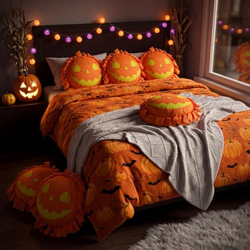Weysat 6 Sets Halloween Pumpkin Tied Pillow Craft Kit Jack-o'-Lantern - style: Halloween Pumpkin