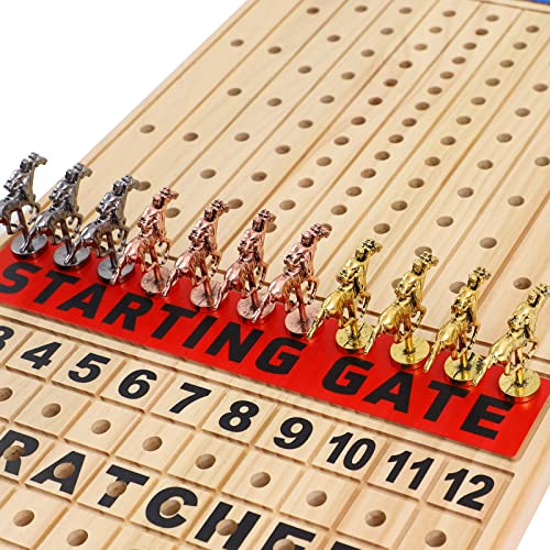 Large 21 inch Horse Race Board Game,Horse Racing Game for 2-11 Players - color: Large-log