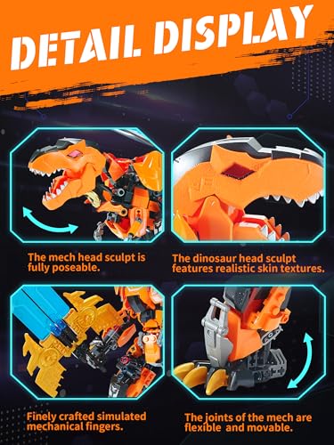 TIALLOW T-Rex Mech Set Dinosaur Transform Robot Figure Model Building Toy - style: T-Rex