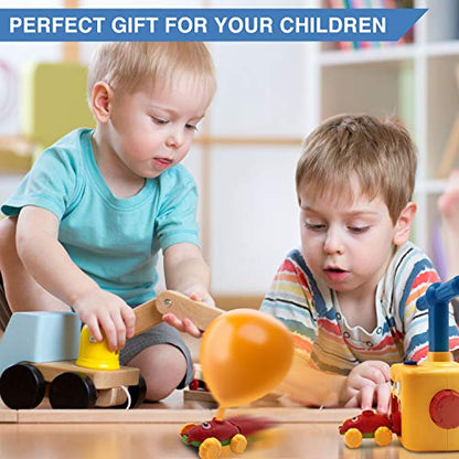 Balloon Launcher with Inertia Car Toy Set for Kids Ages 3 and Up - color: Yellow Monster