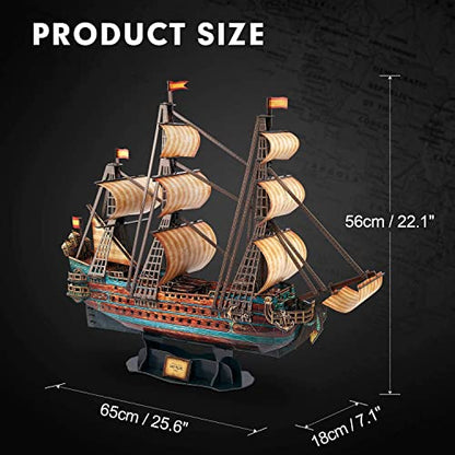 CubicFun San Felipe Spanish Warship 3D Puzzle Ship Model Kit 248 Pieces - style: Ship of San Felipe