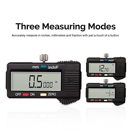 NEIKO 01409A 12” Electronic Digital Caliper | Extra Large Display | 0-12 Inches | Inch/Fractions/Millimeter Conversion | Polished Stainless Steel - size: 12 Inch, style: Stainless Steel