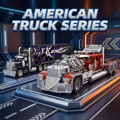 TH-24 Semi Truck and Trailer Model Car Building Set for Adults 3485 Pcs - style: TH-24 Semi Truck
