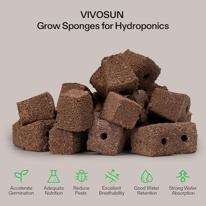 VIVOSUN Wall-Mounted Hydroponic Grow Kit, 1 Layers 36 Plant Sites 4 Food-Grade PVC-U Pipes Hydroponics Planting System with Water Pump, Pump Timer, Nest Basket and Sponge for Leafy Vegetables - size: 36(Wall mounted)